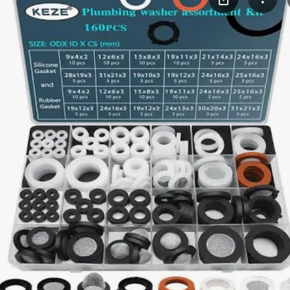 KEZE Plumbing Washer Assortment Kit